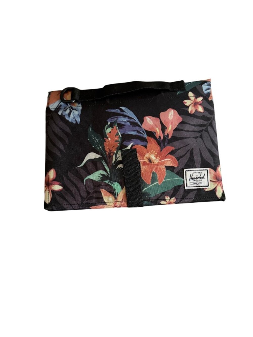Herschel Floral Print Portable Changing Mat With Pockets & Carry Handle